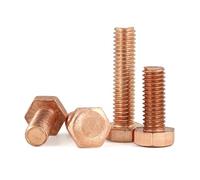 10pcs M8×80mm Vis hexagonale extérieure en cuivre, vis hexagonale