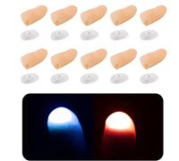 10pcs Magic Thumb Lights, Glow Finger Lights, Magic Props Fake Finger Lights pour Spectacles de Magie, fêtes, etc. (lumière Rouge, lumière Bleue)