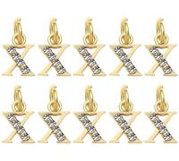 10pcs manucure cercles pour bijoux nail charms strassation 26 lettres gland bijoux ongles c