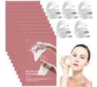 10PCS Mask Collagen, Collagen Real Deep Mask, Masque Collagene Visage, Korean Masque Collagene Visage Real Deep Mas-k, Masqu-e de nuit anti-rides, Pore Minimizing Elasticity Improvem.