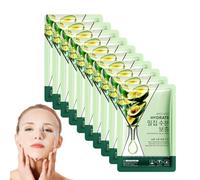 10PCS Masque En Tissu Avec Effet Calmant | Le Avocat Hydrate Et Apaise La Peau En 15 Minutes | Avec Extrait De Avocat,Rougeurs Hydratantes, Apaisantes Et Calmantes