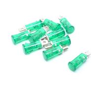 10pcs MDX14A Voyant de signal de commande de pilote rond, dessus plat, DC 220V, (Vert)