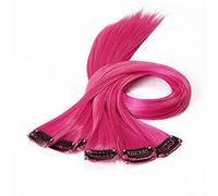10pcs Meche Rose Extension Cheveux Highlight Synthetic clip dans les extensions de cheveux