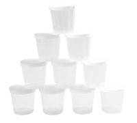10pcs Medicine Mesure Tasses Tasse De Mesure en Plastique avec Couvercles Capuchon Contenant Un Contenant De Mesure De Crèche 30