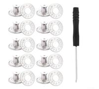 10PCS Metal Jeans Buttons 17mm No-Sew Repair Kit(E)