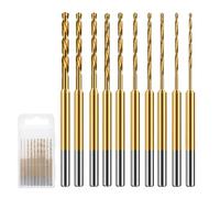 10Pcs Mini Forets Hélicoïdaux 0.6mm-2.2mm, HSS Tige de 2.35mm