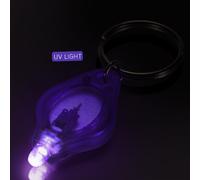 10Pcs Mini Lampe de poche portable à LED UV Porte-clés Lumière ultra-brillante pour porte-clés Torche Détecteur de monnaie et de passeports