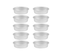 10pcs Mini Oval Egg Shape Aluminium Alloy Metal Cheese Cake Mold Bread Mould Tart Holder Pudding Je