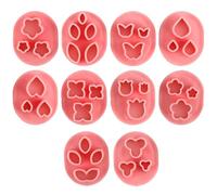 10pcs Mini Pétales Fleurs Emporte-Pièces Argile Polymère, 10 Formes Outils en Argile Polymère Mini Feuill Ensemble d'Emporte-Pièces Argile pour Boucles d'Oreilles Fabrication Bijoux Bricolage