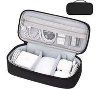 10PCS Mini Sac de Voyage Étui de rangement noir pour Chargeur Apple, accessoires câbles ,cordons, disque dur externe, banque d'alimentation portable G