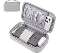 10PCS Mini Sacs de Voyage Etui de rangement gris claire 7.8 x 4.7 x 2.1 pouces pour Chargeur Apple, accessoires câbles ,cordons, disque dur externe,