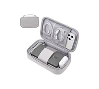 10PCS Mini Sacs de Voyage Etui de rangement gris claire 7.8 x 4.7 x 2.1 pouces pour Chargeur Apple, accessoires câbles ,cordons, disque dur externe,