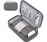 10PCS Mini Sacs de Voyage Etui de rangement gris foncé 7.8 x 4.7 x 2.1pouces pour Chargeur Apple, accessoires câbles ,cordons, disque dur externe,