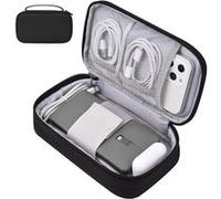 10PCS Mini Sacs de Voyage Étui de rangement noir 7.8 x 4.7 x 2.1pouces pour Chargeur Apple, accessoires câbles ,cordons, disque dur externe, banque d'alimentation portable Noir G