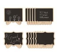10pcs Mini tableaux noirs, Mini Tableau Noir avec Support, Tableau Ardoise Enfant, Petit Panneau Carré pour écrire avec des Marqueurs de Craie Effaçables pour Cartes De Place d'anniversaire