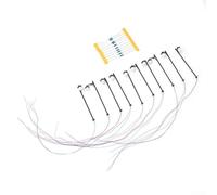 10Pcs Model LED Lamps 65mm Gauge H0 / 00 Light Street Lamps Railway Decor | Adjustable base design, steel column construction, metal finish, fits various terrain levels