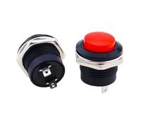 10pcs Momentary Push Button Switch 16mm Momentary 6A/125VAC 3A/250VAC Round Switches R13-507 BLACK RED GREEN WHITE BLUE YELLOW(Rot)
