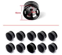 10pcs Motorcycle Bolt Head Cover Schrauben Topper Caps CNC Aluminium Universal Fit pour Twin Cam Softail Road King 1996 2000(7.5-9.5mm Black)