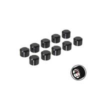 10pcs Motorcycle Bolt Head Cover Schrauben Topper Caps CNC Aluminium Universal Fit pour Twin Cam Softail Road King 1996 2000(7.5-9.5mm All Black)