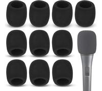 10PCS Mousse Micro Casque,Mousse Bonnette Microphone Anti-Vent Mousse Microphones Couvertures,Utilisé Pour Filtre Anti Pop Anti Vent En Mousse En Mousse Pour Les Vacances Et Les Fêtes