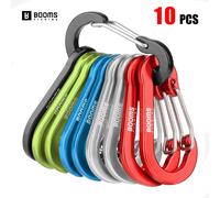 10pcs Multi-Usage Petits Clips Porte-Clés Caribeaner Clip 2 Pouces En Aluminium D Anneau Mousquetons Accessoires De Pêche - Type Colours 10pcs