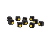10pcs Mute Button 6 * 6 * 7.3mm Silent Switch Wireless Mouse Wired Mouse Button Switch Yellow Push Button Switch