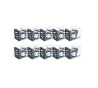 10PCS MY2P HH52P MY2NJ Relay DPDT Electromagnetic Relay Switch with LED AC 12V 24V 36V 48V 110V 220V 380V NWPNLXEA(AC 110V)