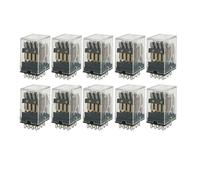 10PCS MY4NJ HH54P Relay Coil DPDT electromagnetic Relay Switch LED DC 12V 24V 36V 48V 110V 220V NWPNLXEA(DC 110V)