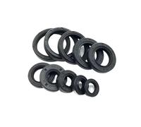 10pcs NBR Nitrile Sceau d'huile en caoutchouc TC 4 5 5,5 7x15 16 17 22 25x4 4,5 4,8 mm Arbre double joint à lèvres compatible avec diverses machines et