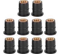 10pcs noix ondulée M6x0,8mm caoutchouc -Captive laiton pour le corps de moto ATV Windscreens
