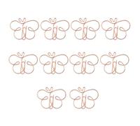 10pcs Novelty Paper Clip Small Metal Paperclip Fichier Metal Book Marker For Binding Paper Document Rose Clip