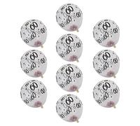 10pcs numéro 60 ballons en latex transparents avec des confettis en or rose pour les décorations de fête d'anniversaire du 60e anniversaire (Roségold -Konfetti -Bälle)