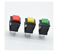 10PCS ON-OFF auto reset square push ON switch 2A 250V/4A 125V AC switch DS-431 NWPNLXEA(Mixed color 10pcs)