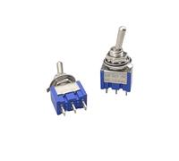 10Pcs ON-OFF-ON blue Red 3Pin 3 Position Latching MTS-103 AC 125V/6A 250V/3A Power Button Switch Car NWPNLXEA(Deep Blue)