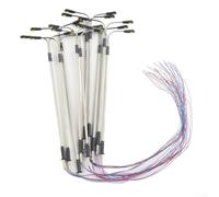 10pcs OO HO Scale LED Street Lights pour 3v White Lamp 10pcs | 10pcs white LED lamps, pour 3v low voltage safe, two-head design, realistic railway lighting, easy wire connection