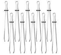 10pcs outil de filetage à crampons métalliques, ouverture Clif de filetage corde bouche, fournitures couture portables pour la veste courte Hoodiedrawstring