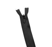 10Pcs/Pack 28cm 35cm 40cm 45cm 50cm 55cm 60cm 3# Invisible Zipper Nylon Coil Zipper For DIY Handcraft Cloth Sewing Accessories pour Les Jackets(Black,55cm)