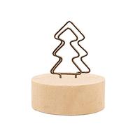 10pcs / Pack Pack Élégant Creux De Table Numéro Mémo Photo Clip Avec Des Fournitures Fête En Bois Rond