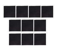10pcs panneaux acoustiques flamme ignifuge gris foncé mousse triangulaire sons absorbant coton studio mousse panneaux d'inoniation pour les studios d'enregistrement
