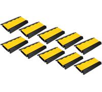10pcs Passage de Cable 3 Canaux Rampe Caoutchouc Protection des Cables Max 7,5t