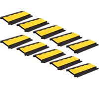 10pcs Passage de Cable 5 Canaux Rampe Caoutchouc Protection des Cables Max 7,5t