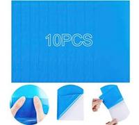 10PCS Patch Piscine Réparation PVC Auto-Adhésifs FONGWAN pour Jouets Piscines Bateaux Gonflables, 10X25cm - bleu Bleu G