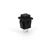 10Pcs PB04-B Series Momentary 2-Pin Self-Return Square Push Button Switch Normally Open AUOQKQUT(10Pcs Black)