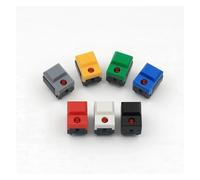 10Pcs PB86-A1 Red LED 6Pin Momentary PCB SPDT Square Push Button Tact Switch For Stage Equipment Control AUOQKQUT(10Pcs White)