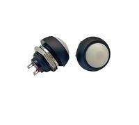 10Pcs PBS-33b Black/Red/Green/Yellow/Blue 12mm Momentary Push button Switch NWPNLXEA(Weiß)