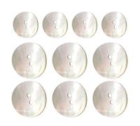 10PCS Pearl Shell Buttons,10mm Natural Sewing Buttons for Clothes, Blazers, Shirts, Suits, Dresses, DIY Crafts, 2-Hole Design
