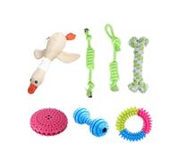 10pcs Pet Toy Extra-tough Rubber Cloth Bite Toy Interactive Dog Chew Toy