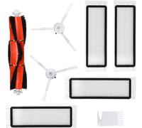 10pcs Pièces de rechange pour Xiaomi Robotic Vacuum Cleaner Accessoires Brosses principales*1 Brosses latérales*2 Filtre HEPA*4