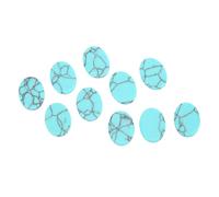 10pcs Pierres Turquoise Ovales Brillantes Pierre pour Bijoux Diy Turquoise pour Boucles d'oreilles Bracelet Pendentifs Bleu 12x16mm Zekai
