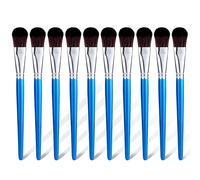 10pcs Pinceau pour Peinture Acrylique, 2,5cm Pinceaux de Mélange Ovales pour Peinture Acrylique, Pinceaux avec Manche en Bois pour Pacrylique, Aquarelle, Peinture d'Art du Visage et du Corps